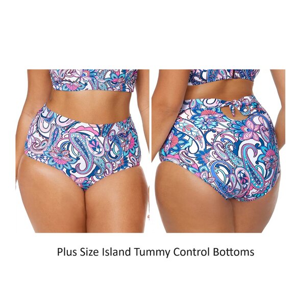 NWT Raisin's Women's Assorted Swim Bottoms Multicolor Sizes 14W-22W $60 12HL262 - Picture 2 of 7
